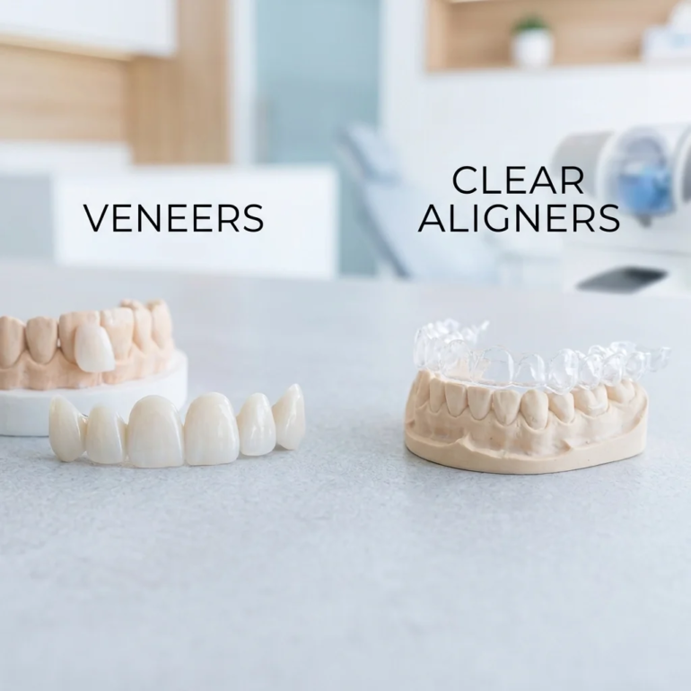 Veneers vs Clear Aligners
